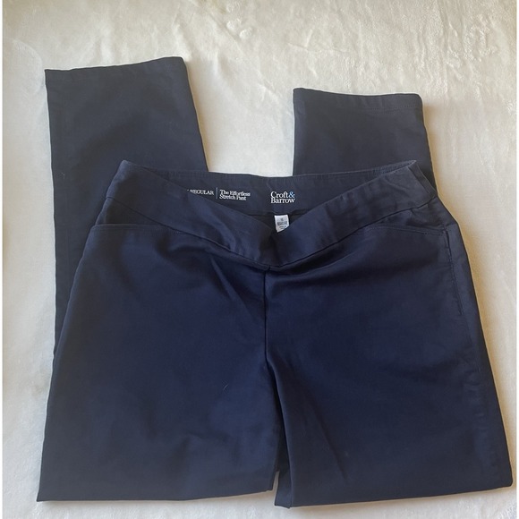 croft & barrow Pants - Croft & Barrow The Effortless Look 16 Stretch Navy Blue Women's Pants